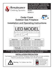 Renaissance Cooking Systems Cedar Creek RFP-72LECO-NLED Installation And Operating Instructions Manual