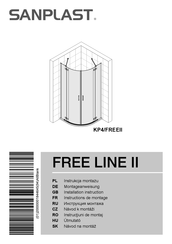 SANPLAST FREE LINE II KP4/FREEII Installation Instructions Manual