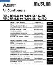 Mitsubishi Electric Mr.Slim PEAD-RP100JALQ Installation Manual