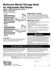 Whittier Wood Furniture McKenzie 2325AFCAFb Assembly Instructions Manual