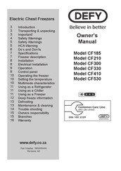 Defy CF185 Owner's Manual