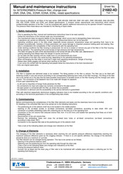 Eaton INTERNORMEN DNR Series Manual And Maintenance Instructions