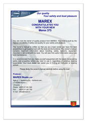 MAREX 375 Manual