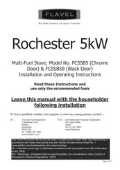 Flavel FCSSB5B Installation And Operating Instructions Manual