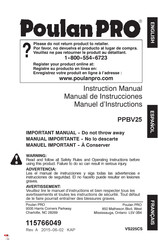 Poulan Pro VS225CS Instruction Manual