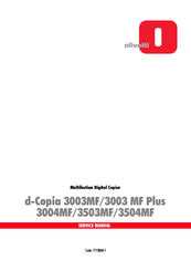 Olivetti d-Copia 3003 MF Plus Service Manual