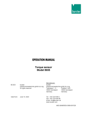 Burster 8655 Operation Manual