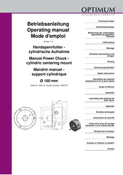 OPTIMUM Maschinen K11-160 Operating Manual