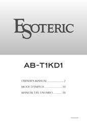Esoteric AB-T1KD1 Owner's Manual