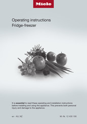 Miele KFNS 7734 Series Operating Instructions Manual