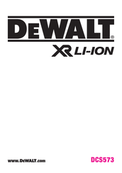 DeWalt DCS573 Series Original Instructions Manual