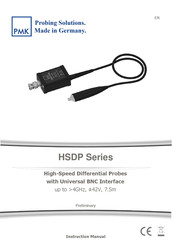 PMK HSDP2050 Instruction Manual