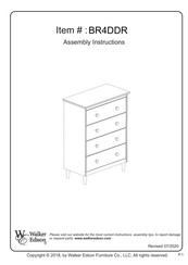 Walker Edison BR4DDRCA Assembly Instructions Manual