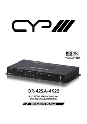 CYP OR-42SA-4K22 Operation Manual