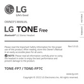 LG TONE-FP7C.AUSACLK Owner's Manual