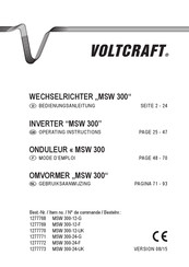 VOLTCRAFT MSW 300-12-F Operating Instructions Manual