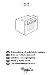 Whirlpool AKZ 247 User And Maintenance Manual