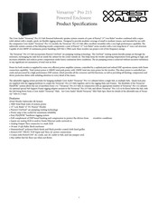 Crest Audio Versarray Pro 215 Manual