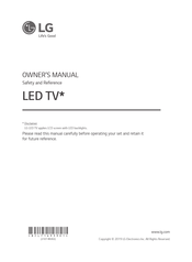 LG 32LT34 Series Owner's Manual