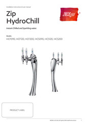 Zip HydroChill HCS090 Installation Instructions & User Manual