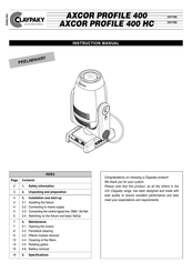 Claypaky C61768 Instruction Manual