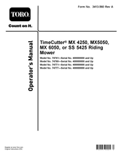 Toro TimeCutter MX 4250 Operator's Manual