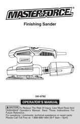 MasterForce 241-0792 Operator's Manual