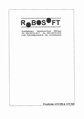 Robosoft Pressbrake ATS 550 Manual