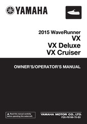 Yamaha WaveRunner VX Cruiser 2015 Operator's Manual