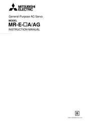 Mitsubishi Electric MR-E-100AG Instruction Manual