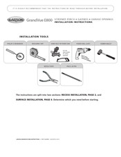 LARSON GrandVue E800 Installation Instructions Manual