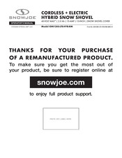 SNOWJOE iON13SS-LTE-HYB-RM Operator's Manual