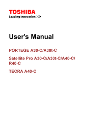Toshiba Satellite Pro A30t-C User Manual