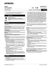 Siemens SIRIUS 3RF29 0-0KA Series Operating Instructions Manual