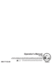 Husqvarna TS 348 Operator's Manual