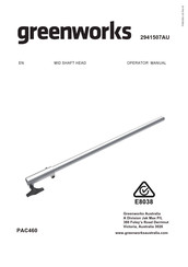 GreenWorks PAC460 Operator's Manual