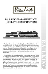 MTHTrains Rail King Wabash Hudson 4-6-4 Operating Instructions Manual