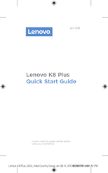 Lenovo K8 Plus Quick Start Manual