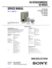 Sony SA-WMS535 Service Manual
