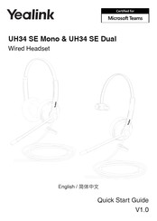 Yealink UH34 SE Mono Quick Start Manual