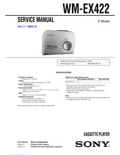 Sony Walkman WM-EX422 Service Manual