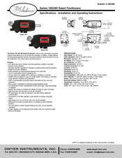 W.E. Anderson 285 Series Installation And Operating Instructions Manual