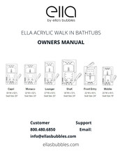 Ella's Bubbles Ella Monaco OA3252D5PL Owner's Manual