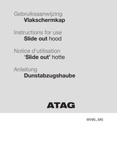 Atag WV90 MS Series Instructions For Use Manual
