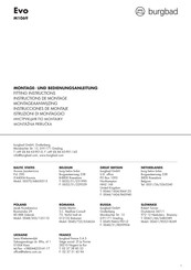 burgbad Evo M1069 Fitting Instructions Manual