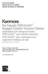 Kenmore Pet Friendly POP-N-GO 125.81615910 Use & Care Manual
