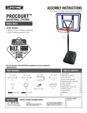 Lifetime PROCOURT 90073 Assembly Instructions Manual