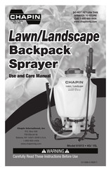 Chapin 61813 Use And Care Manual