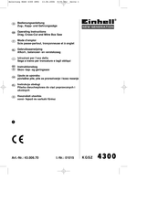 EINHELL 43.006.70 Operating Instructions Manual