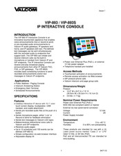 Valcom VIP-893 Quick Start Manual